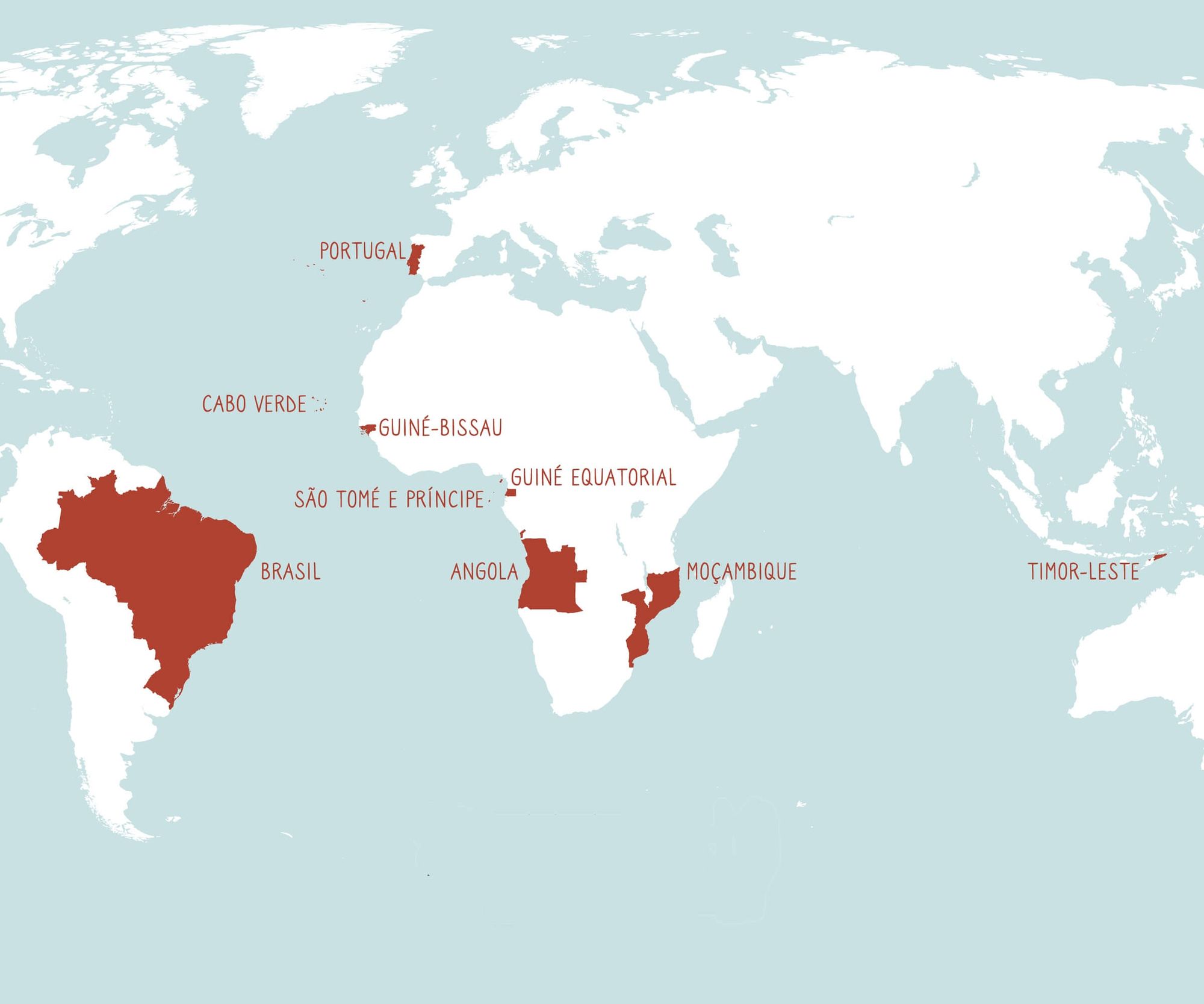 map of Portuguese speaking countries