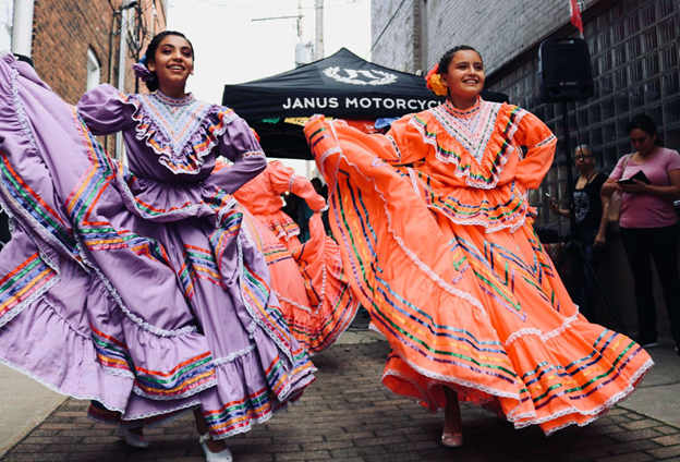 Traditional Hispanic dancing on National Hispanic Heritage Month