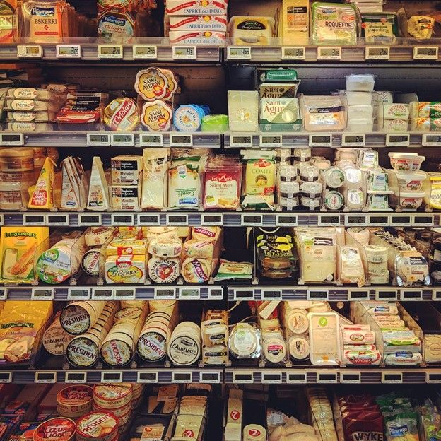 A French food market at which one can practice a simple French conversation