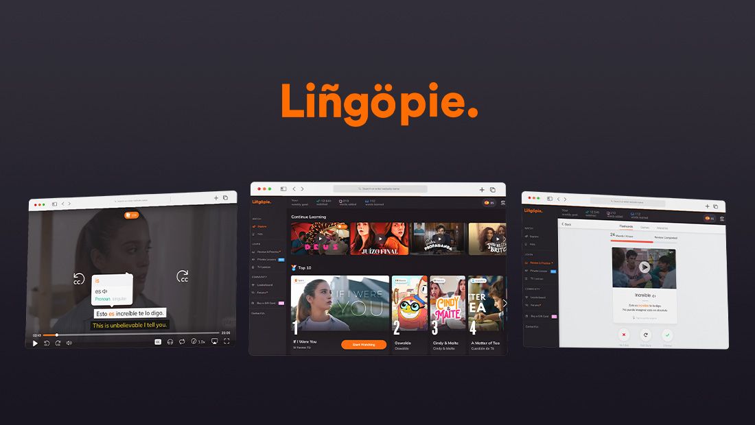 Lingopie’s catalog for desktop