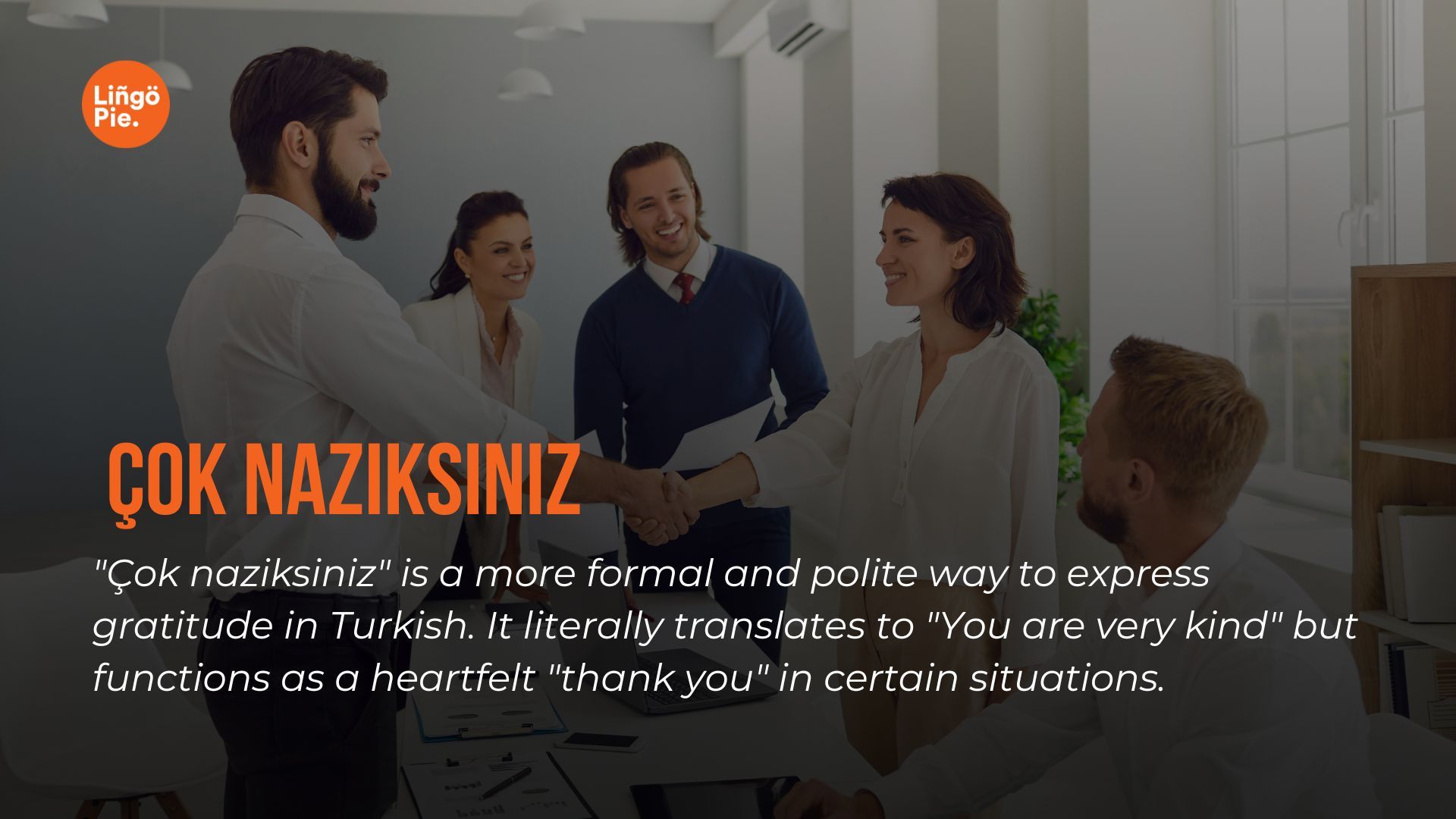 Çok Naziksiniz - Thank you in Turkish 