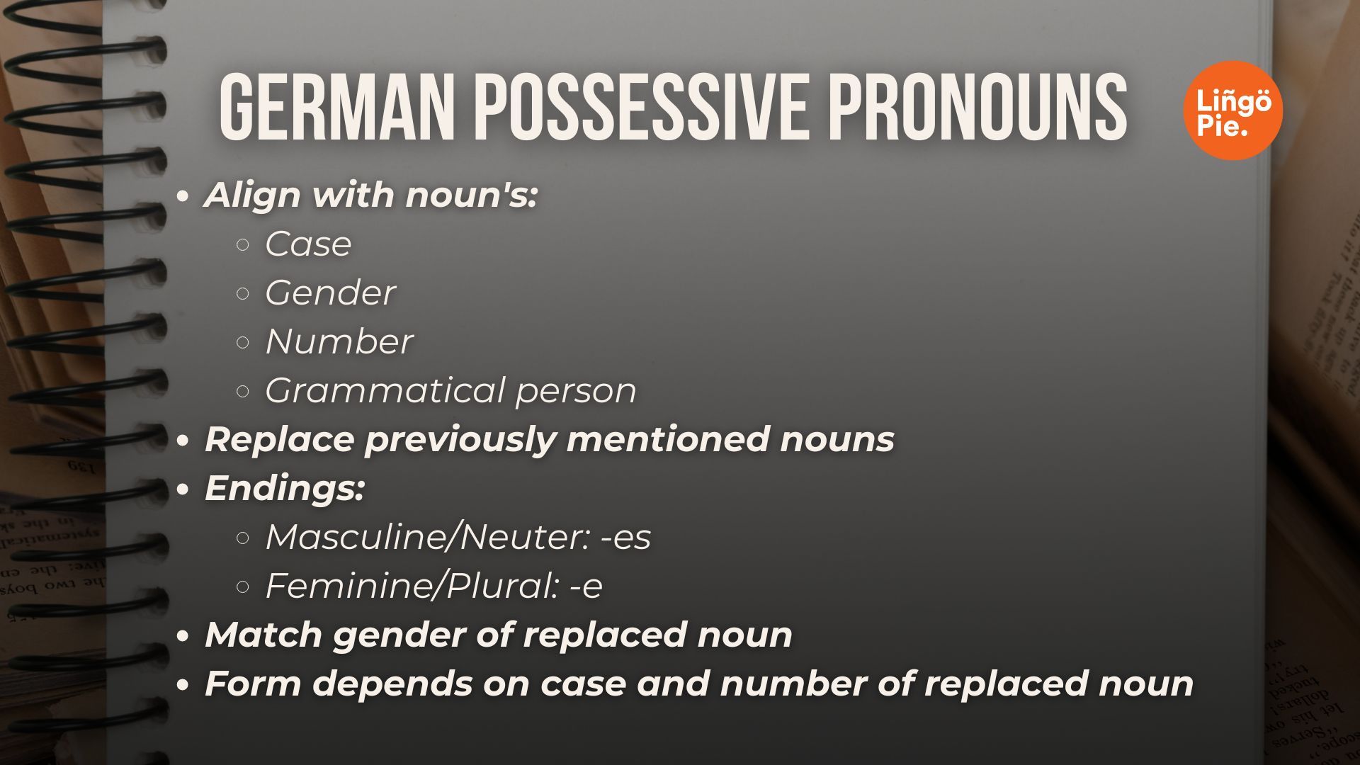 Basic Rules for Using German Possessive Pronouns