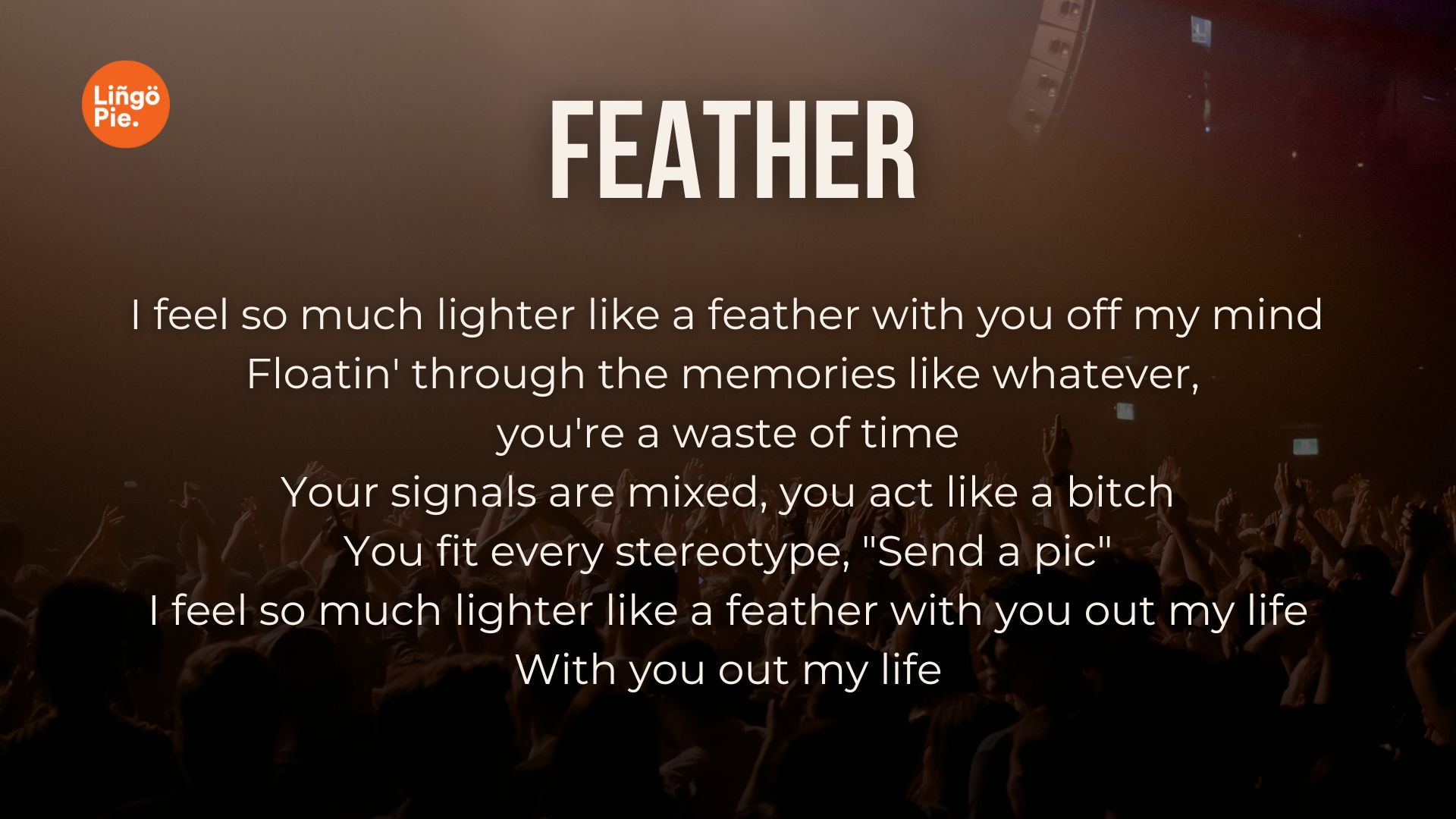 Feather by Sabrina Carpenter for language learning