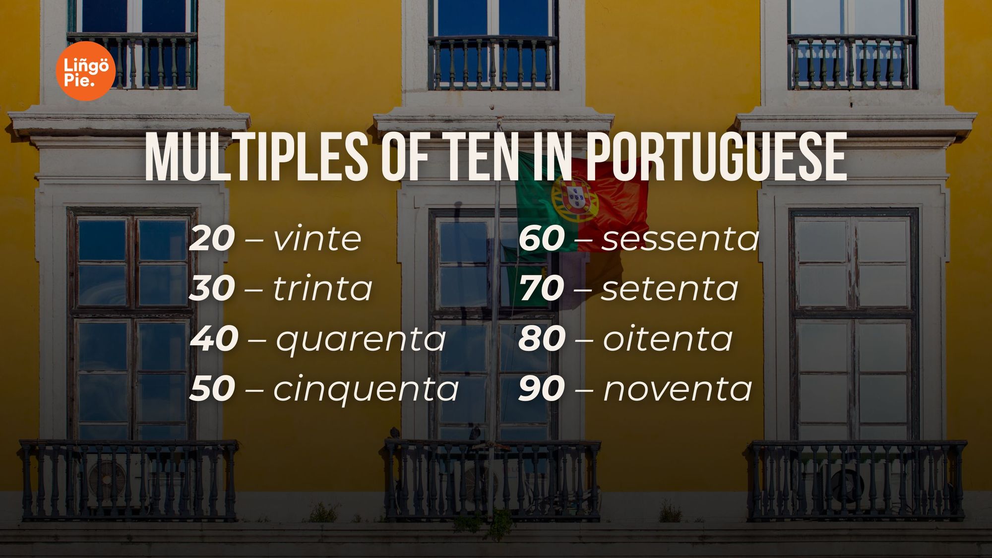 Multiples of ten in Portuguese Numbers