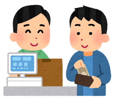 paying at the cashier