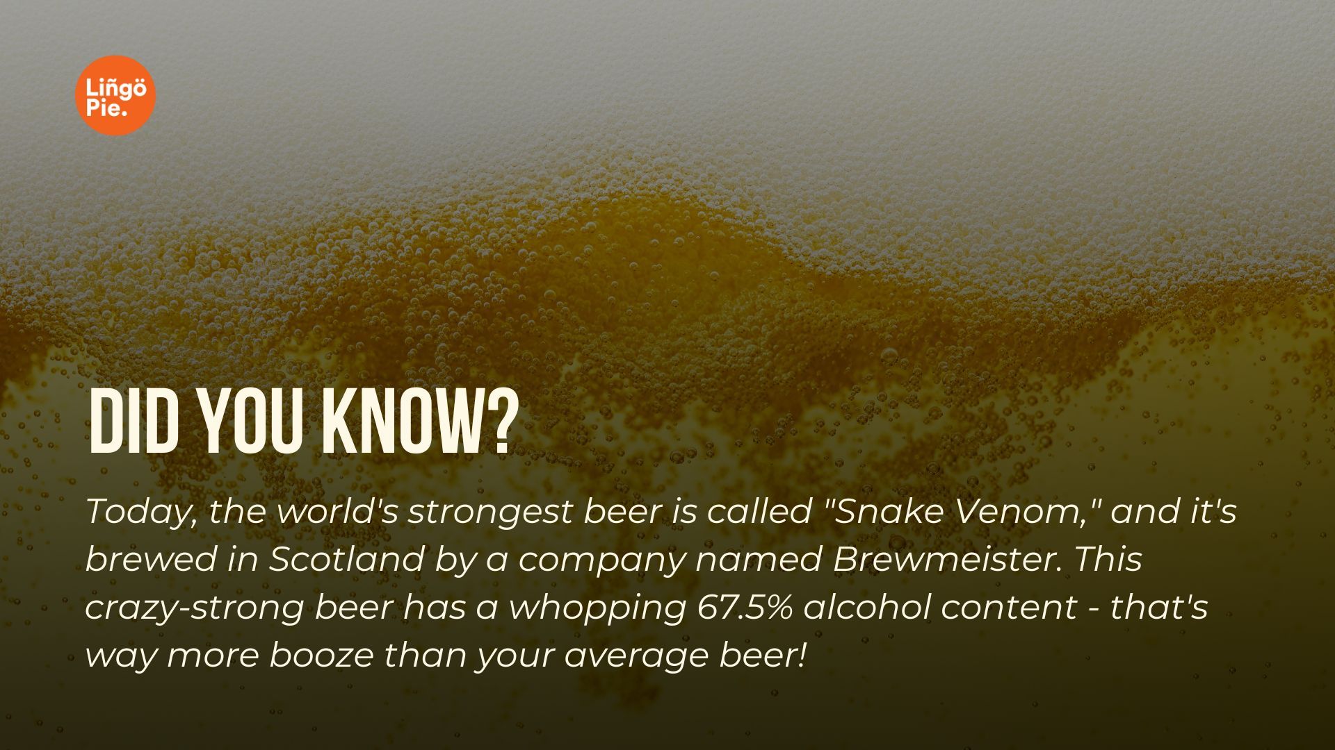 Brewmeister's "Snake Venom"is the strongest beer