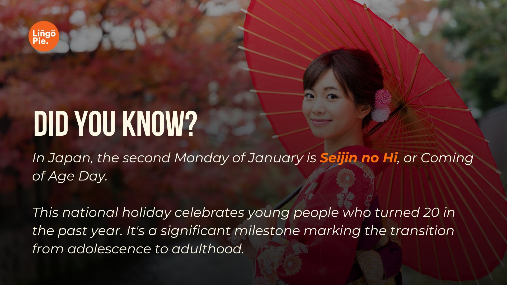 Coming of Age Day as a japanese birthday celebration