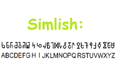 Simlish alphabet