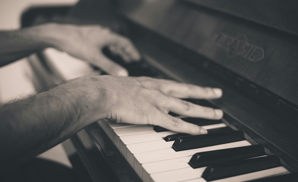 Man playing the piano.