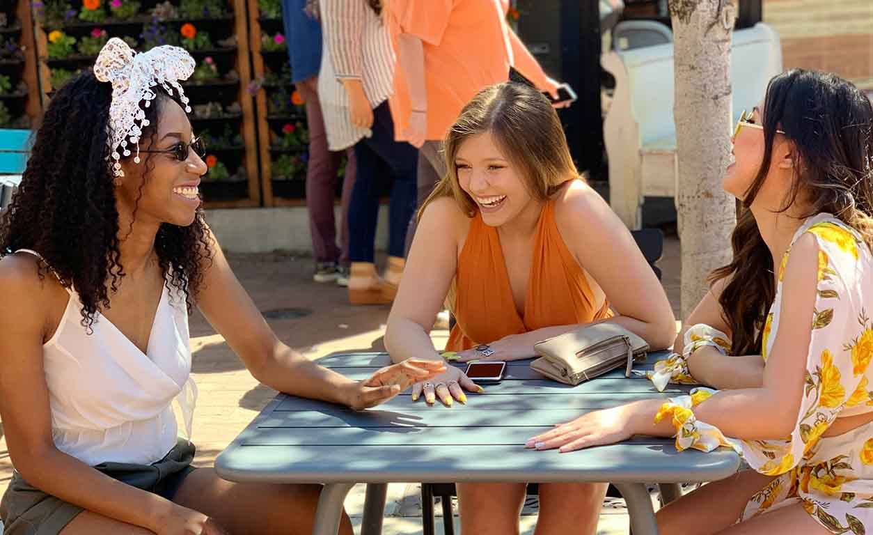 Girls chatting