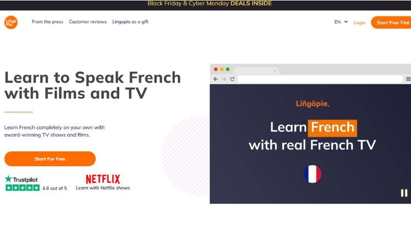 Lingopie - French Learning Websites - Lingopie