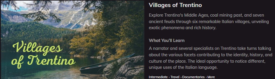 Villages of Trentino - Italian Documentary on Lingopie