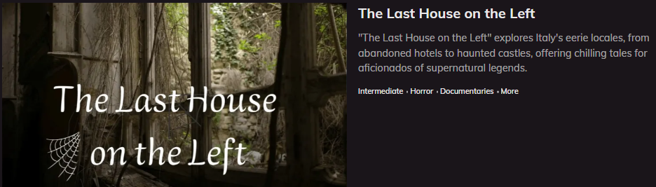 The Last House On The Left - Italian Documentary on Lingopie