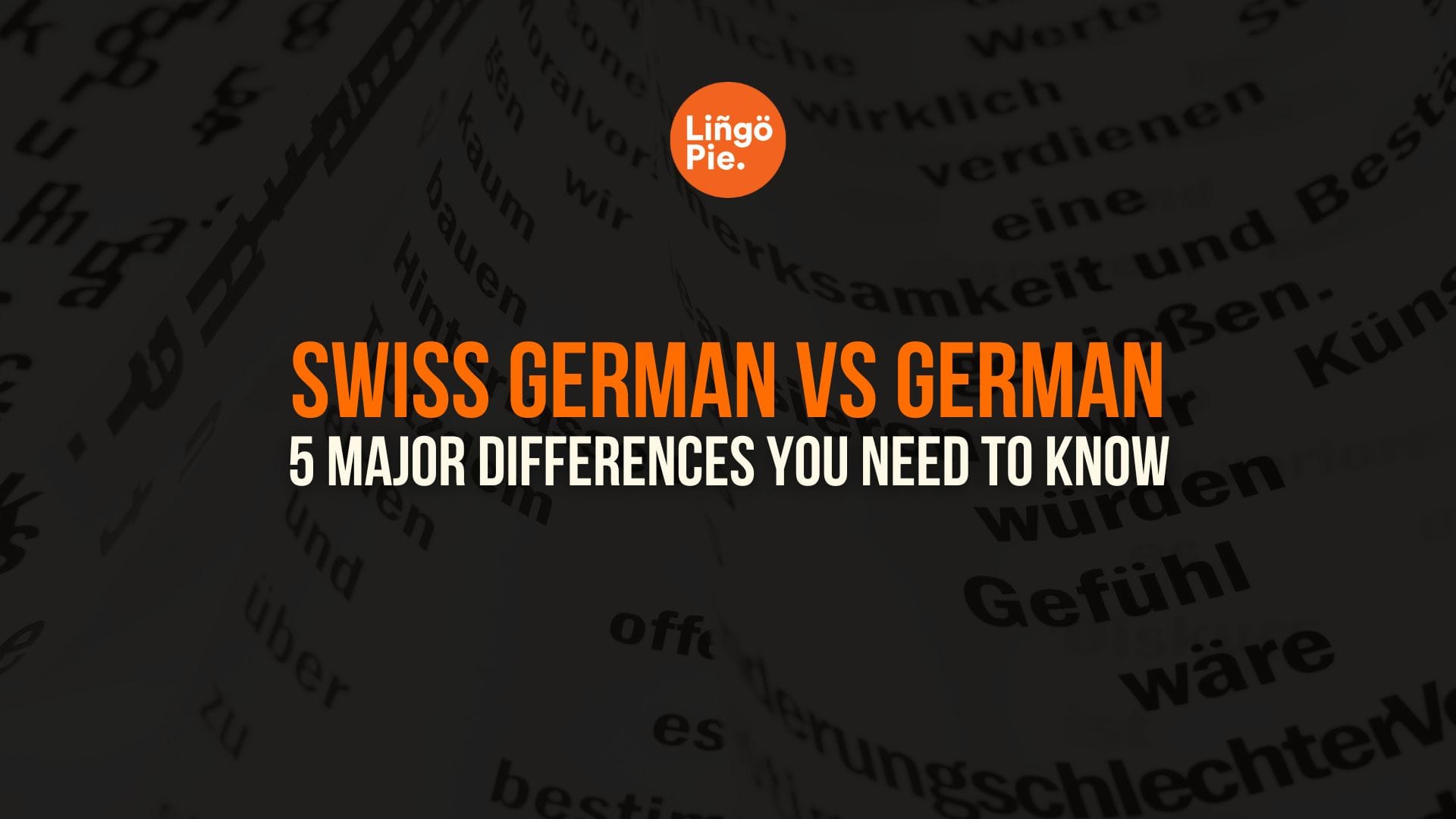 Swiss German And German Language 5 Major Differences Guide Swiss German And German Language 5 Major Differences Guide