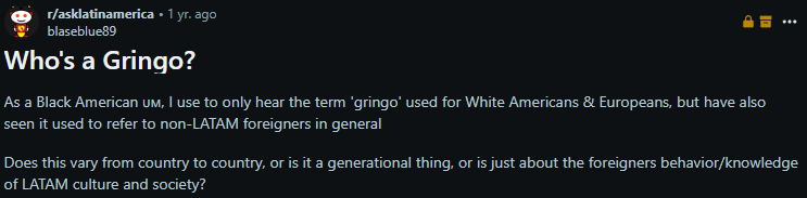 Gringo meaning in English