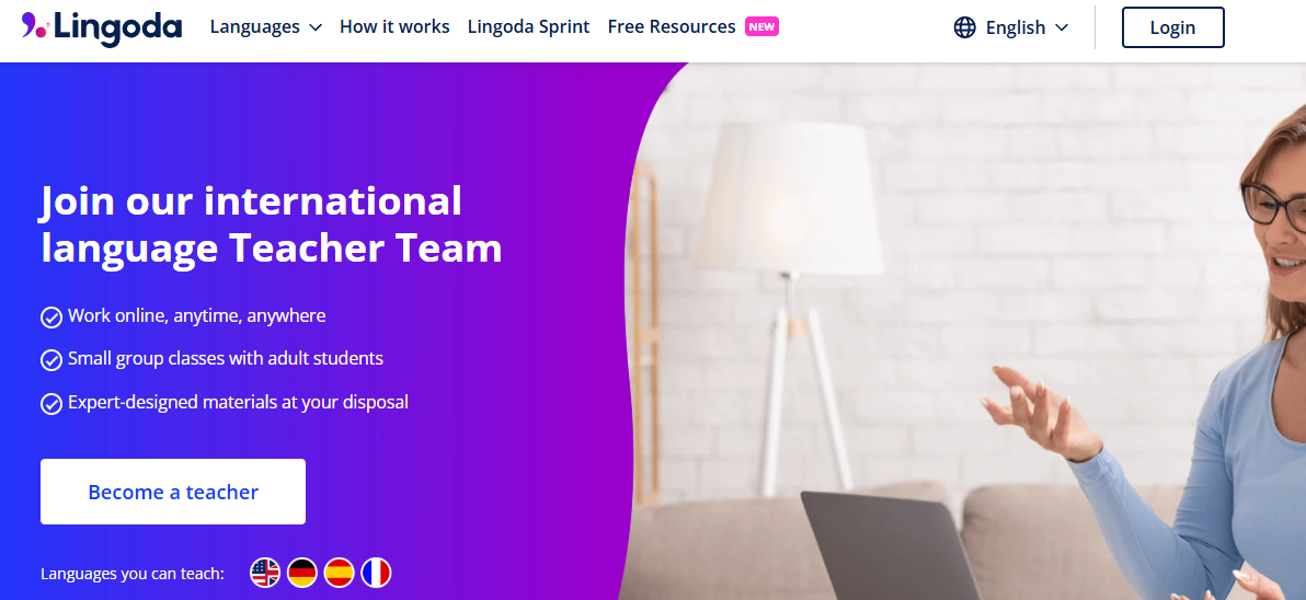 lingoda sprint reviews teacher