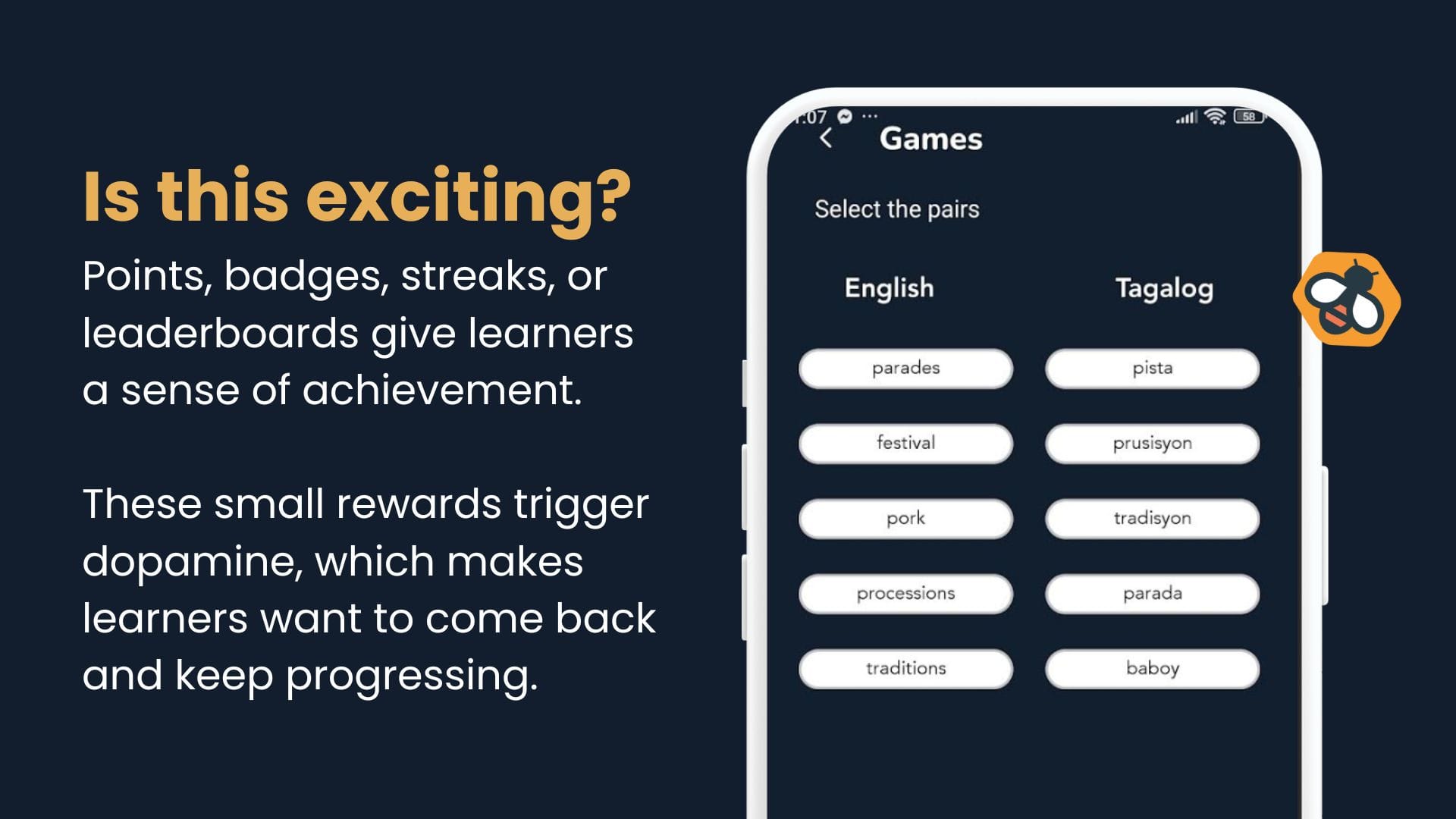 Beelinguapp - Gamification