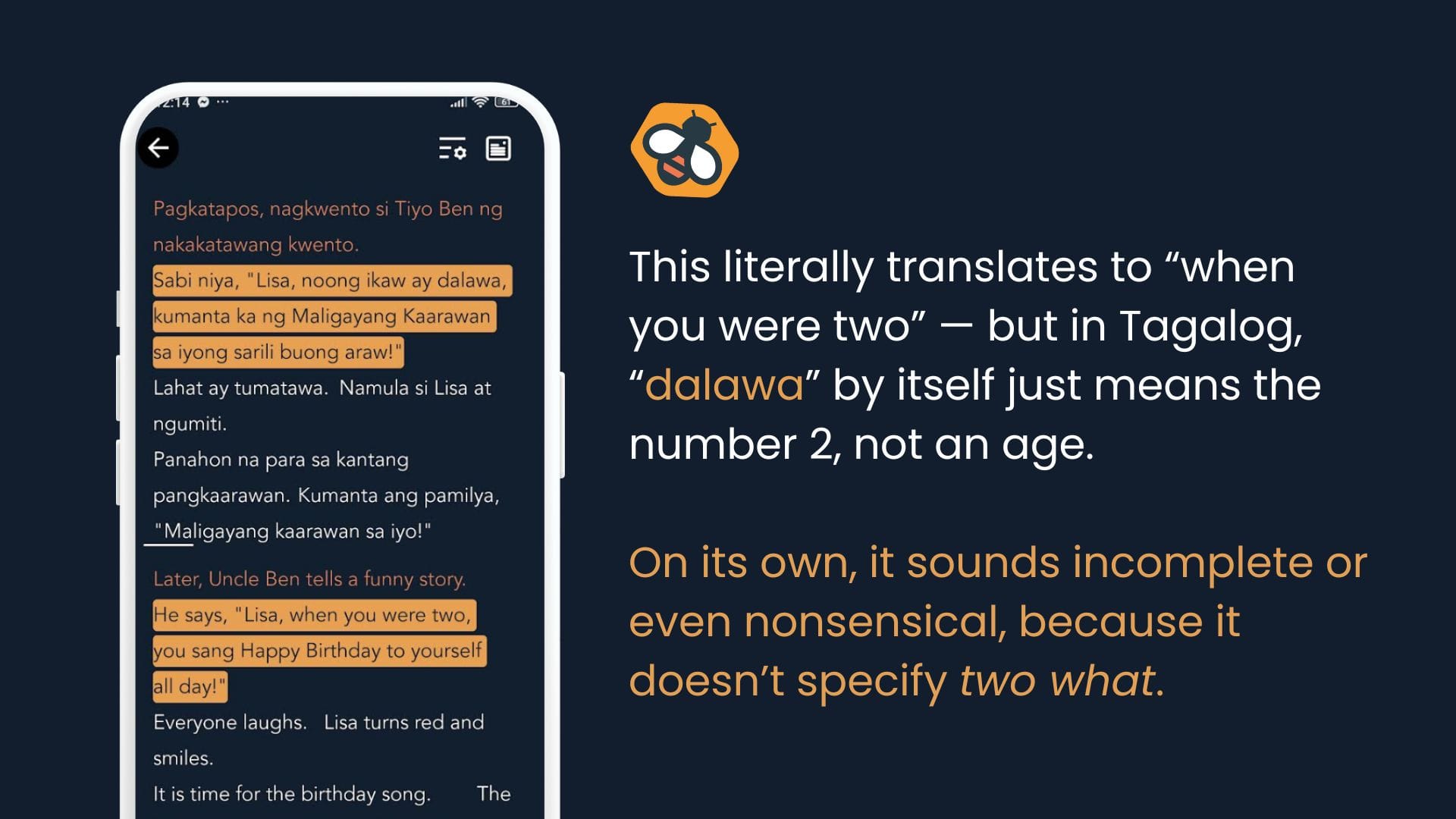 Beelinguapp - Incorrect translations