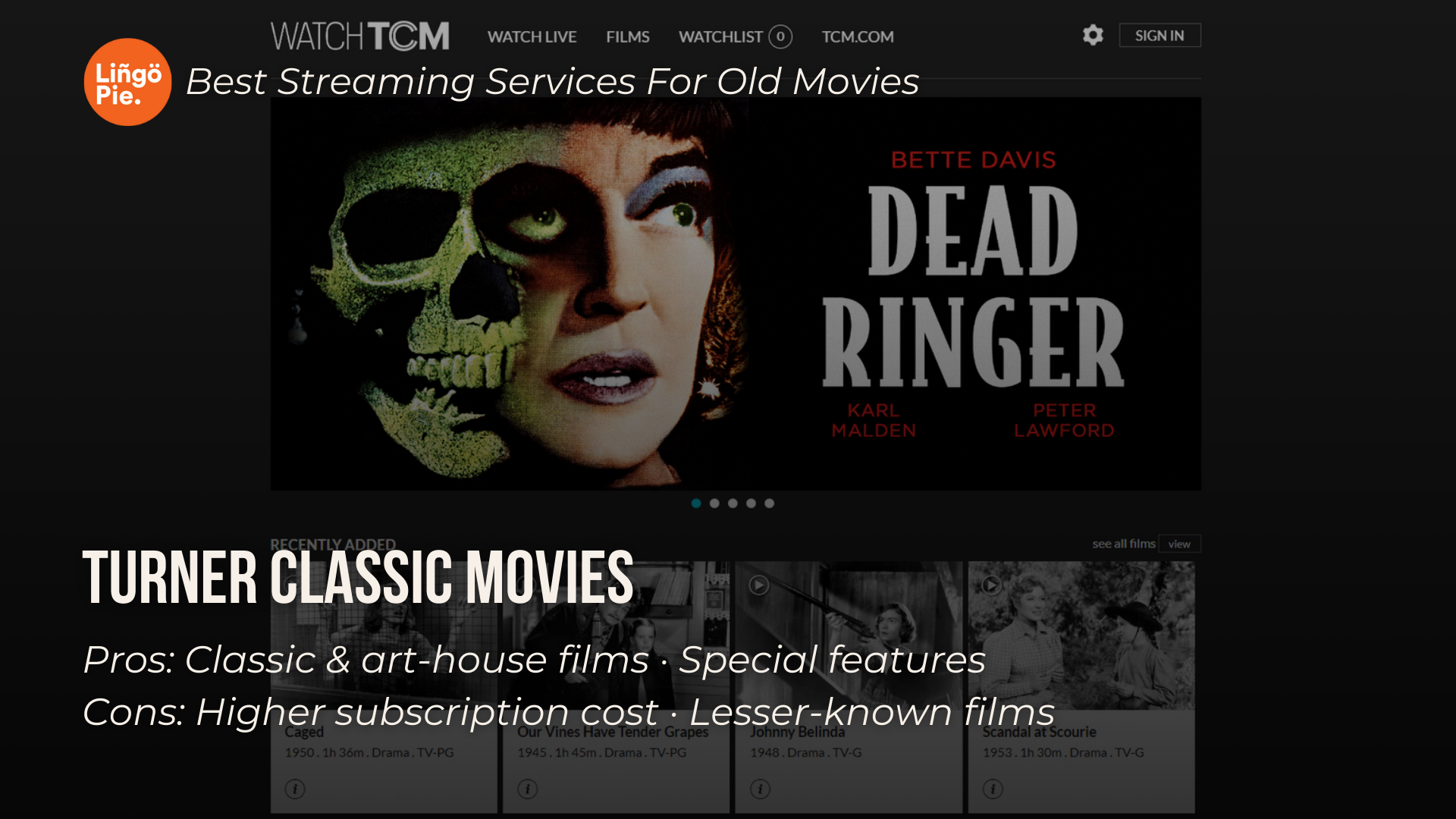 Best Streaming Services For Old Movies - Turner Classic Movies