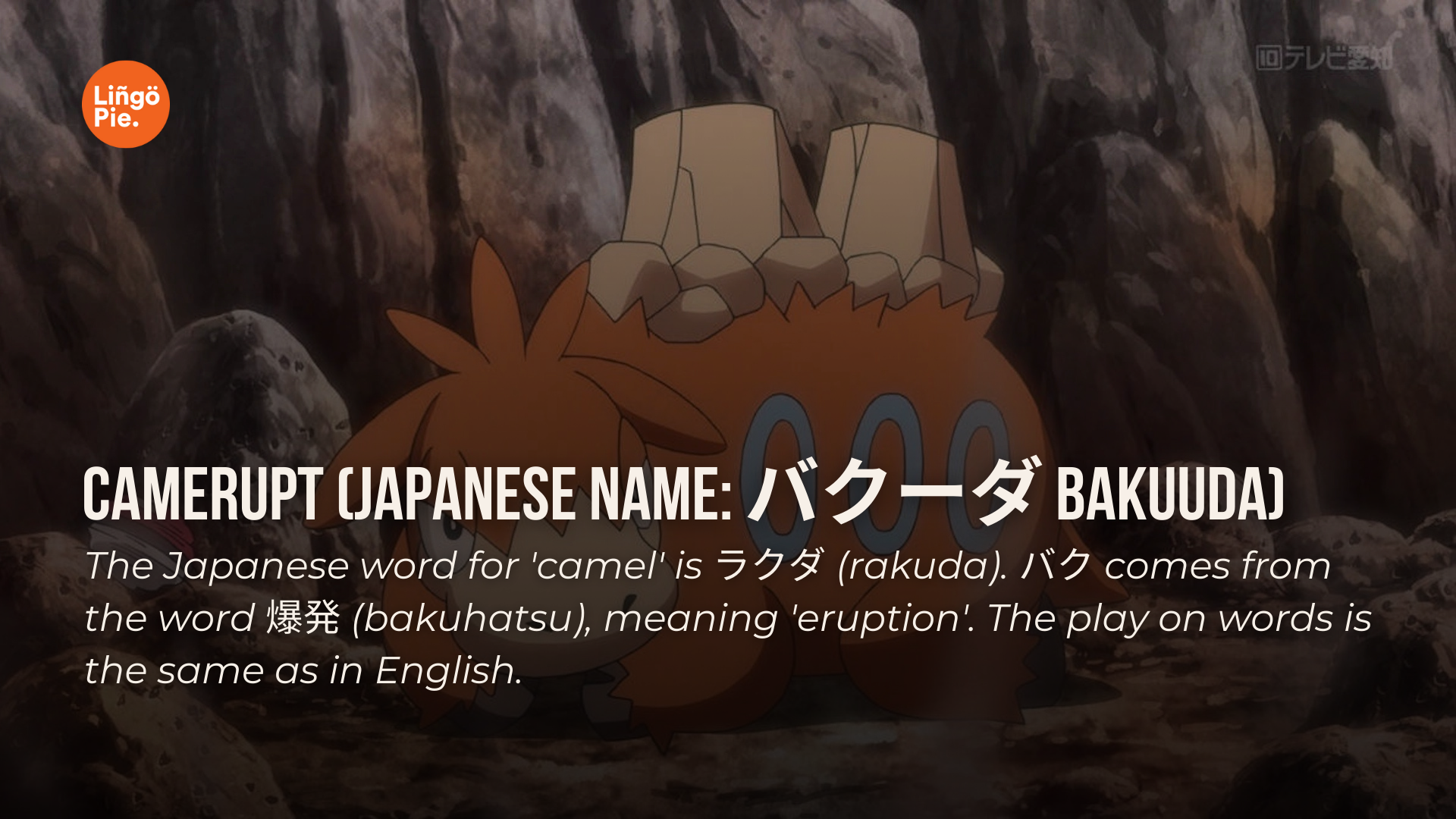 Pokémon names and their meanings: Bakuuda, the 'camel that erupts'.