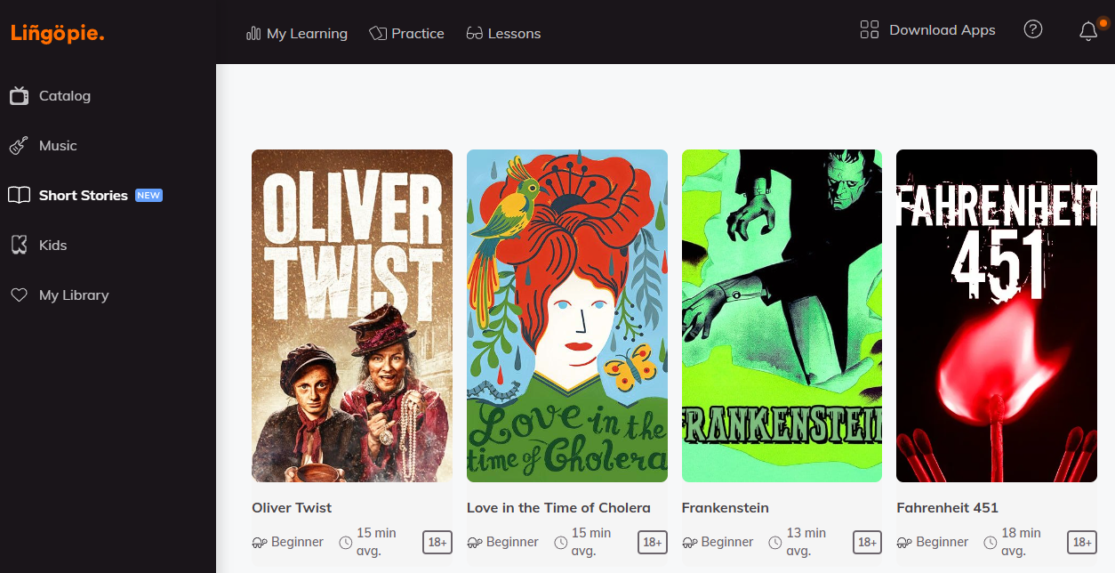 Lingopie Short Stories