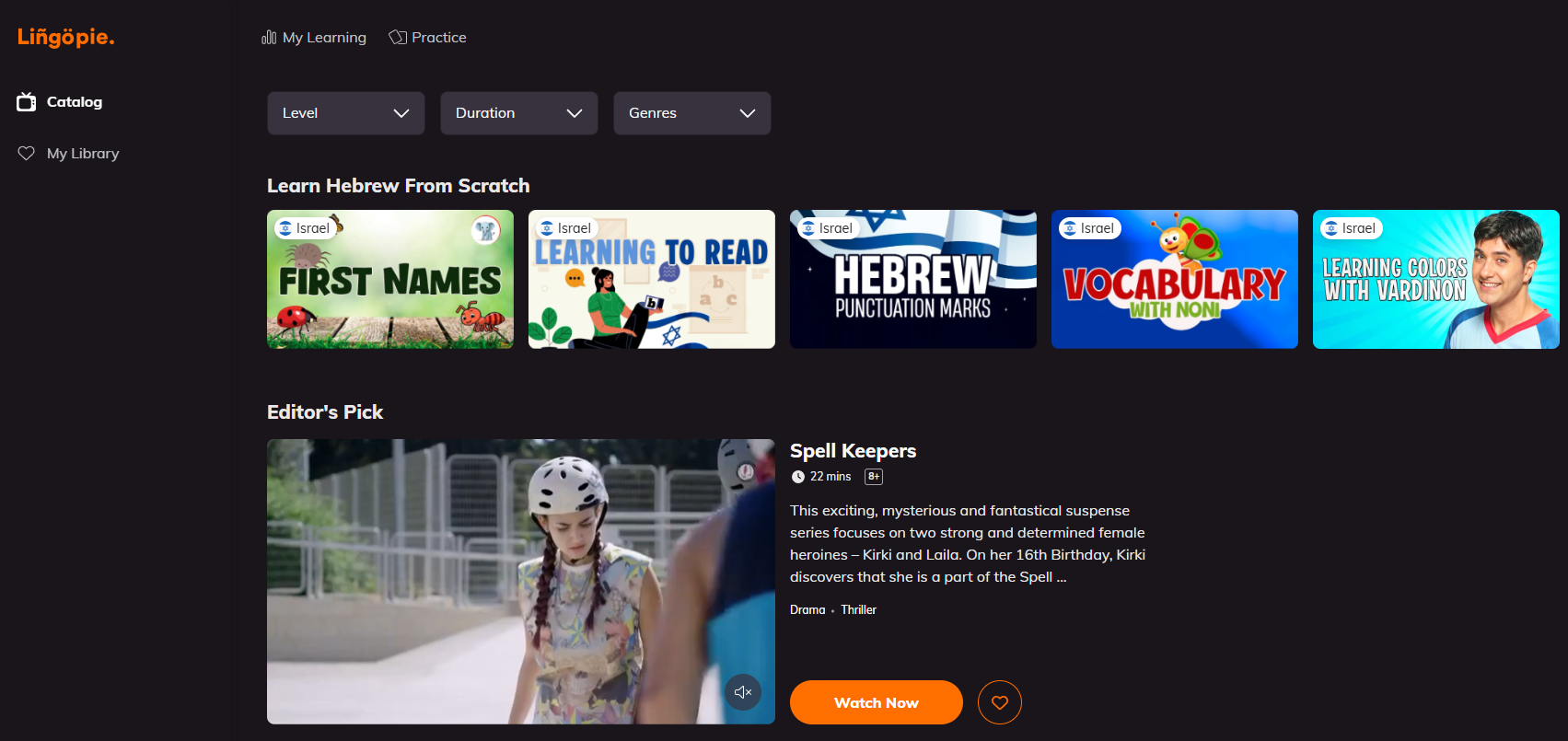 Learn Hebrew on Lingopie