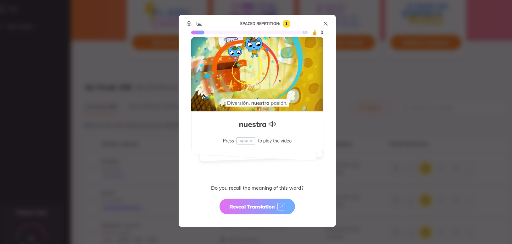 Lingopie Spanish Vocabulary