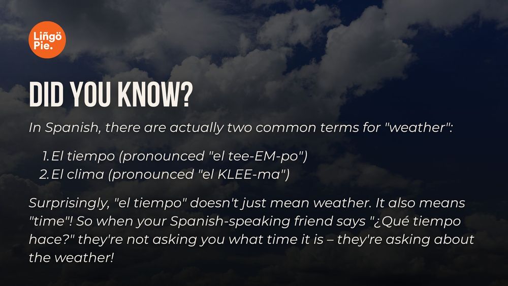 How to say what is the weather like in Spanish